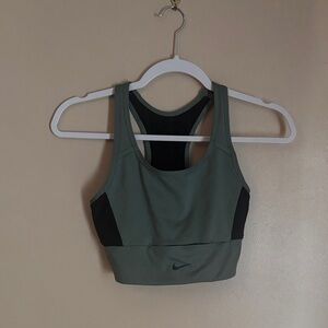 Nike Women's Olive and Black Sports Bra